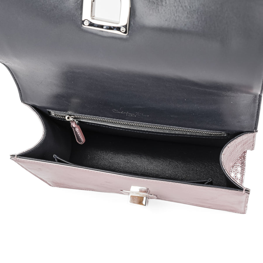 CHRISTIAN DIOR Pink Microcannage Diorama Shoulder Bag - Emdium