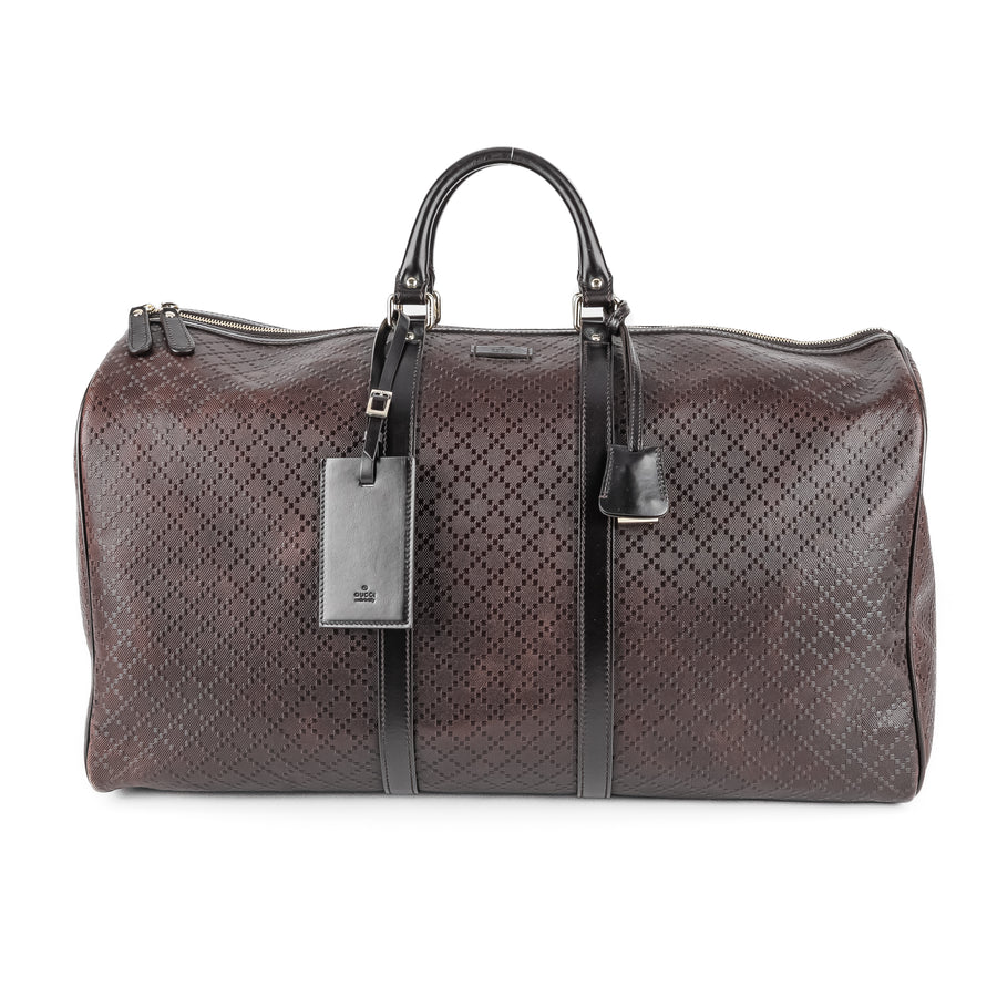 GUCCI Bright Diamante Weekender Bag - Large Brown
