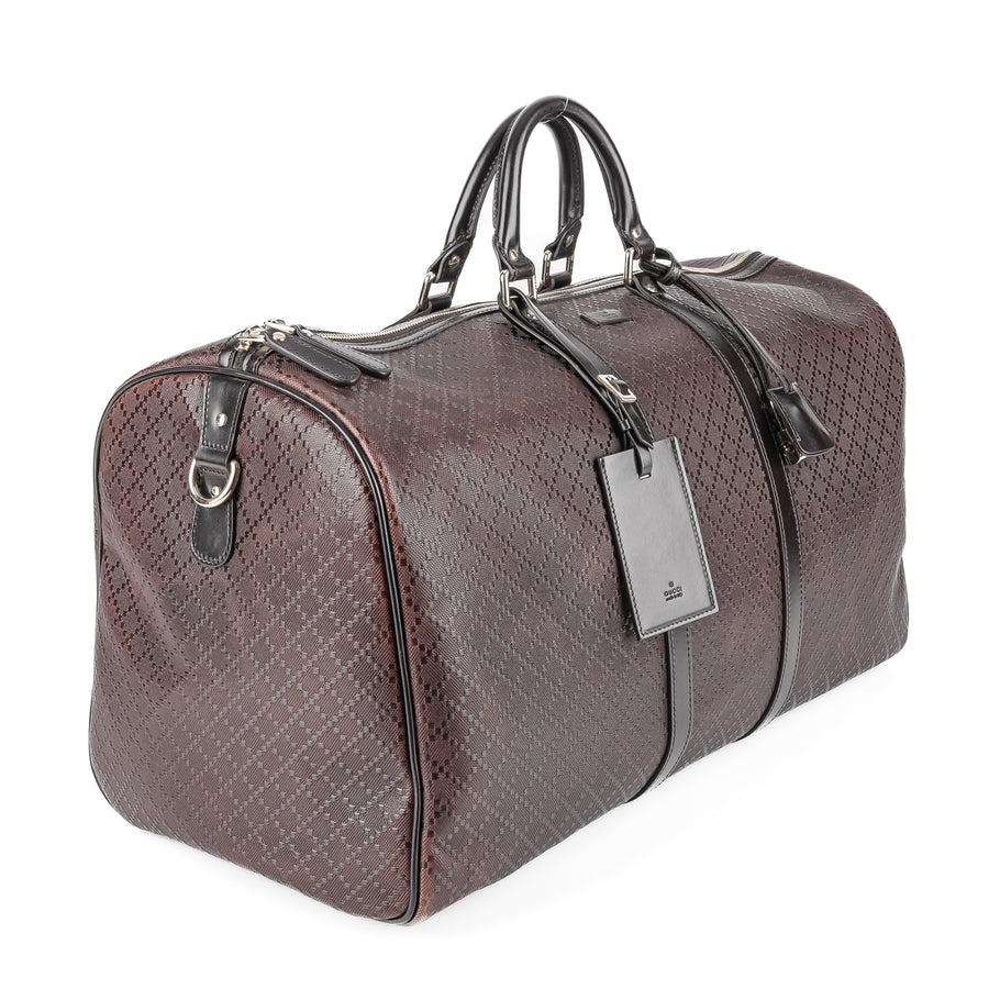 GUCCI Bright Diamante Weekender Bag - Large Brown