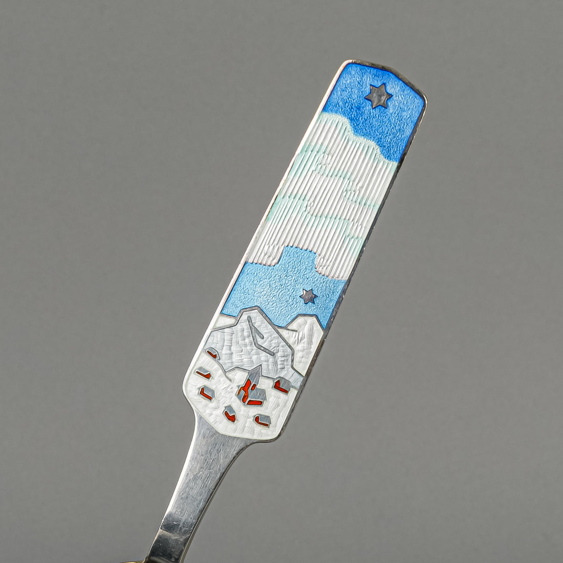 A.MICHELSEN Denmark Enamel Sterling Spoon - Xmas 1963