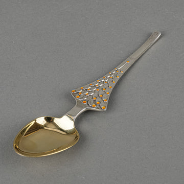 A.MICHELSEN Denmark Enamel Sterling Spoon - Xmas 1965