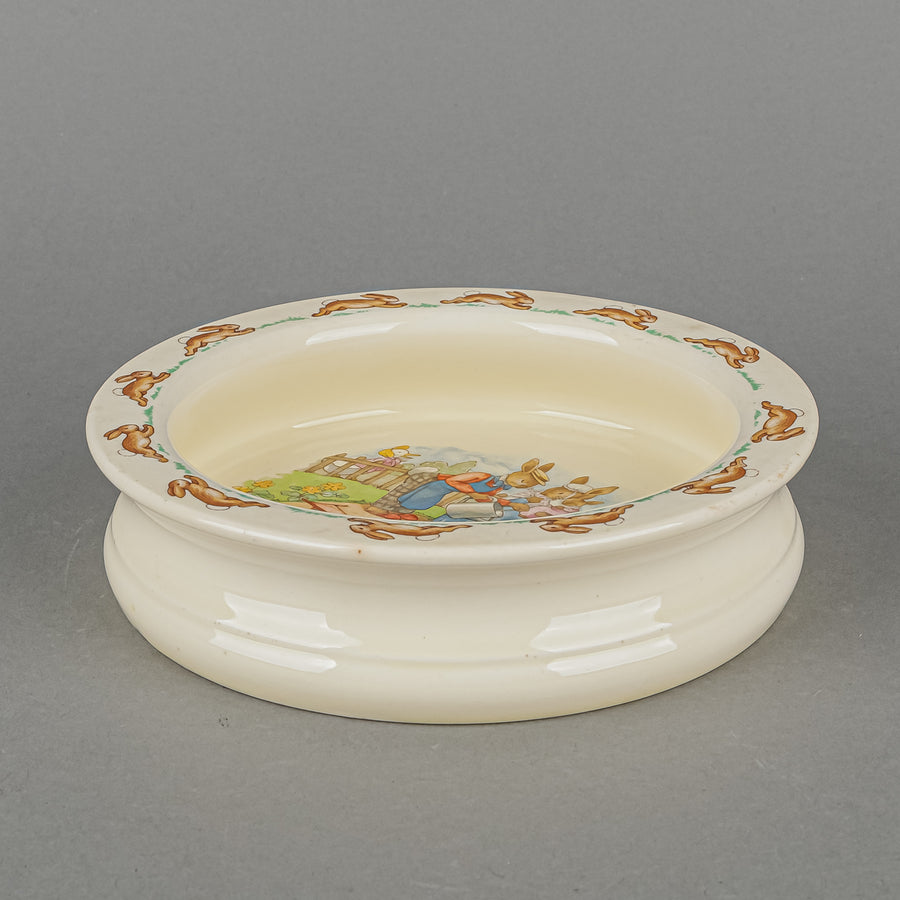 ROYAL DOULTON Barbara Vernon Bunnykins Baby Bowl - Gardening