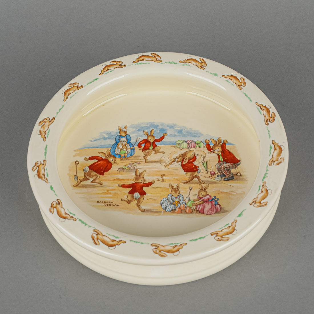 ROYAL DOULTON Barbara Vernon Bunnykins Baby Bowl - Seaside