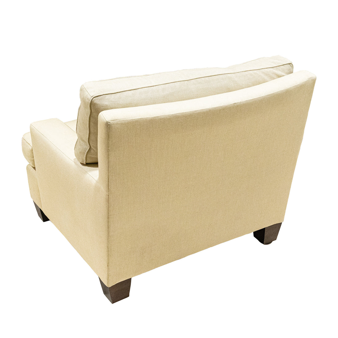 Baker Beige Upholstered Arm Chairs And Ottoman - Set of 2