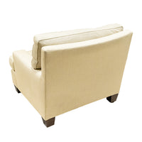 Baker Beige Upholstered Arm Chairs And Ottoman - Set of 2