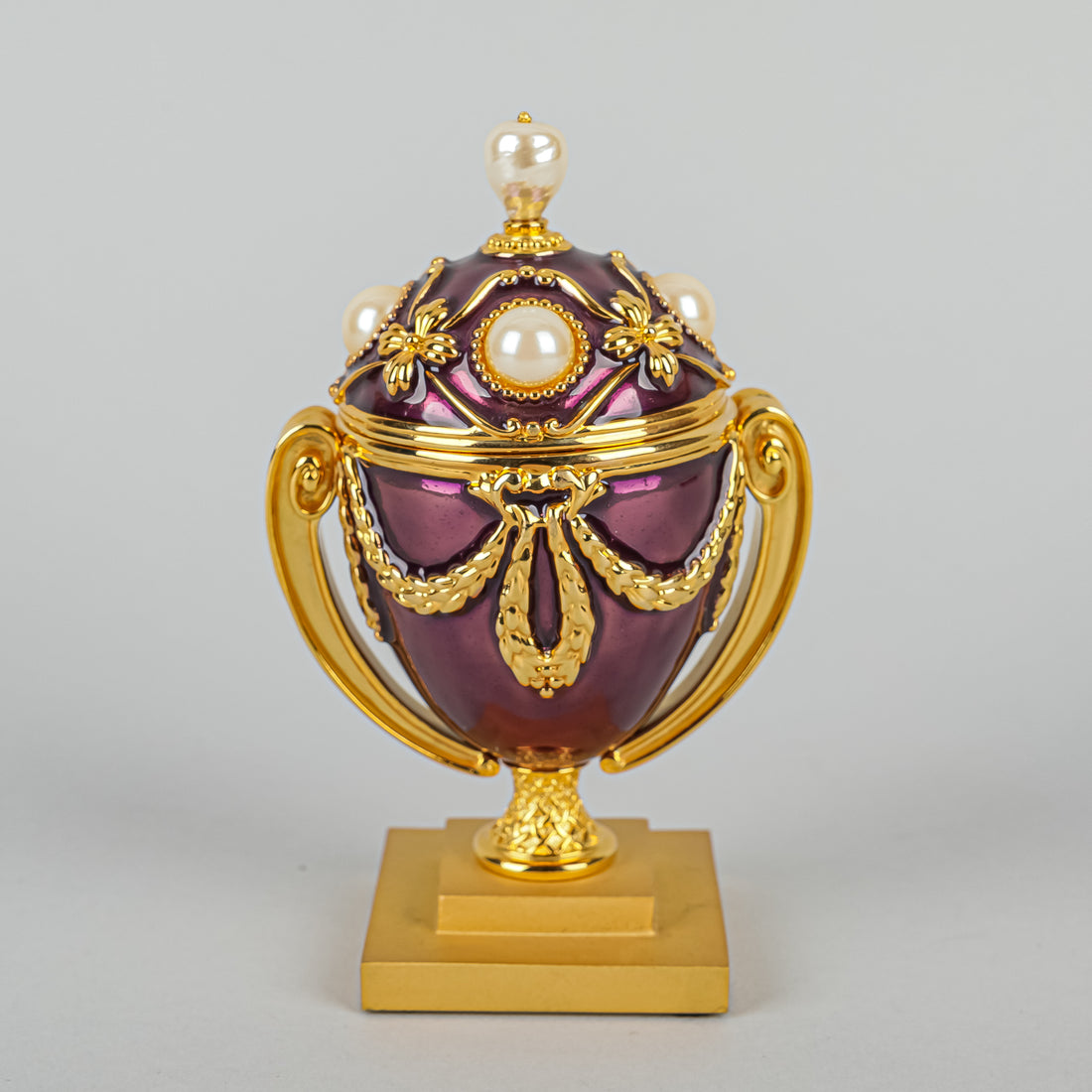 JOAN RIVERS Enamel Imperial Treasure Egg Box With Bee Pin