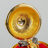 JOAN RIVERS Enamel Imperial Treasure Egg Box With Bee Pin