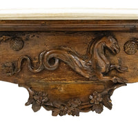 Vintage Renaissance Revival Walnut Wall Mount Console