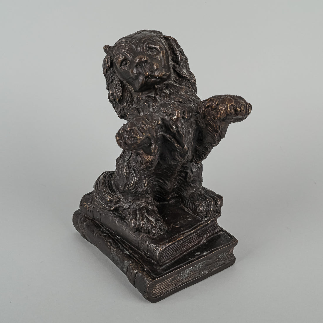 Patinated Bronze Figural Bookend/Doorstop - Spaniel