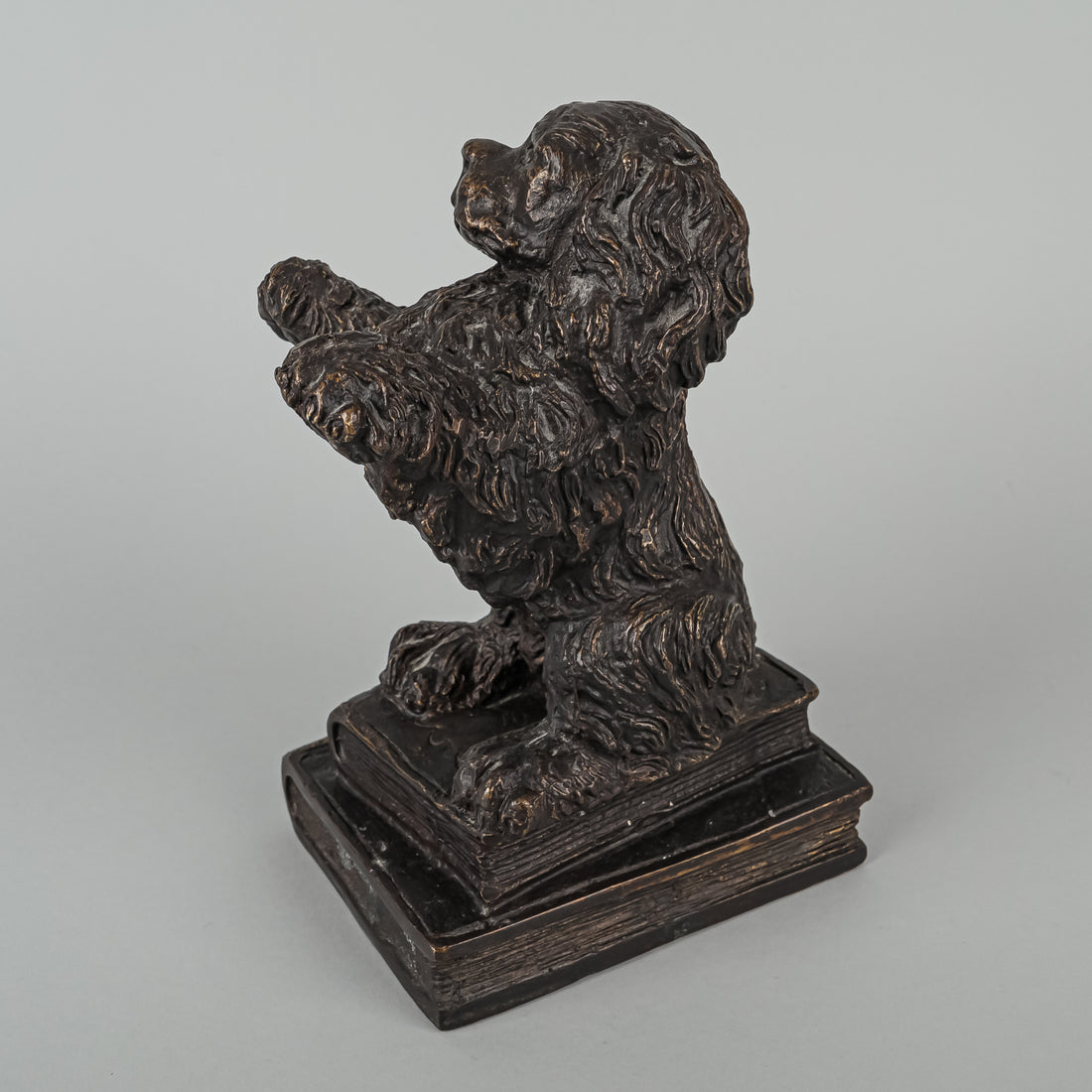 Patinated Bronze Figural Bookend/Doorstop - Spaniel