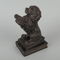 Patinated Bronze Figural Bookend/Doorstop - Spaniel