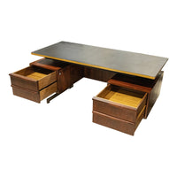 Platner Style Mid-Century-Modern Rosewood And Laminate Desk