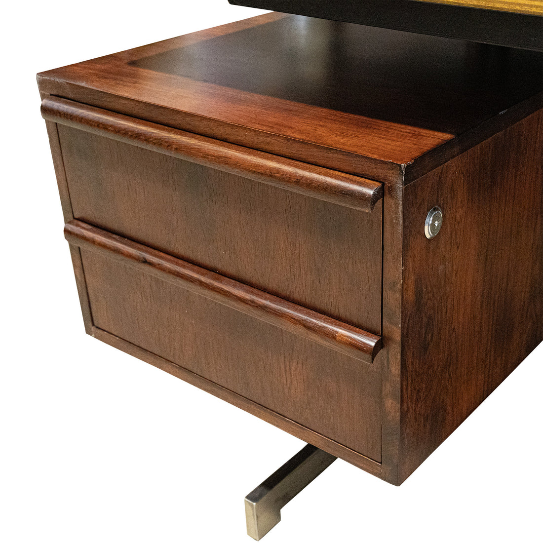 Platner Style Mid-Century-Modern Rosewood And Laminate Desk