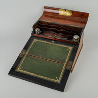 Antique Mahogany & Burled Walnut Writing Box