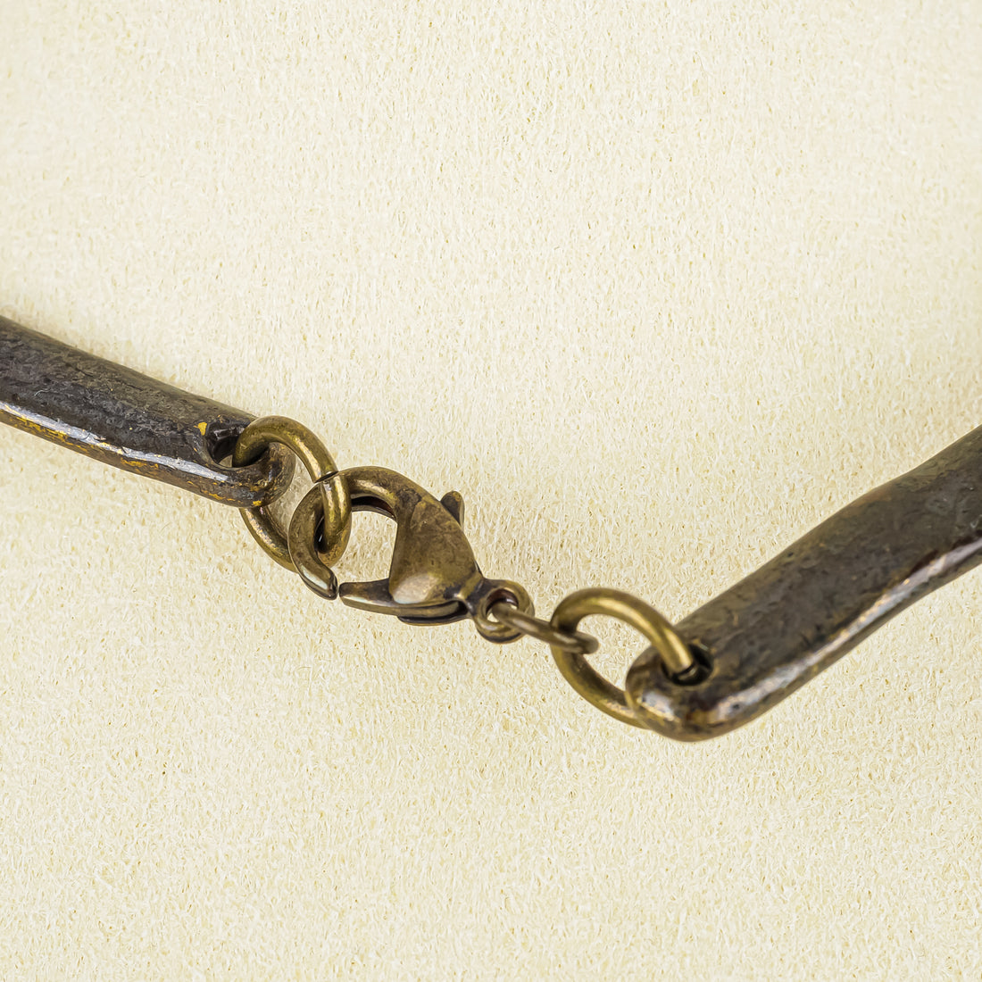CECILE ET JEANNE Gold Plated Brass Torque Brutalist Disc Necklace