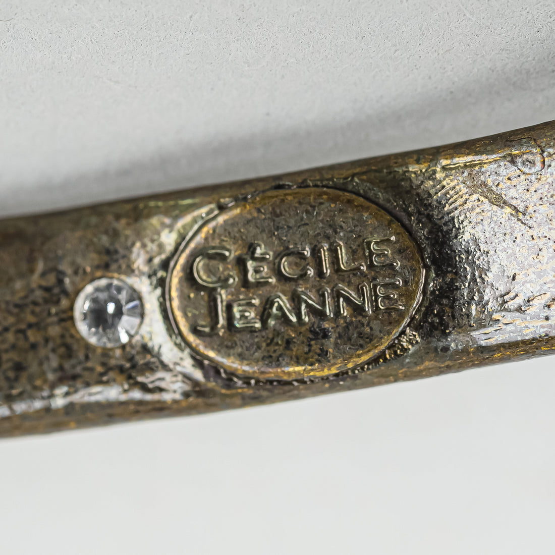 CECILE ET JEANNE Gold Plated Brass Torque Brutalist Disc Necklace