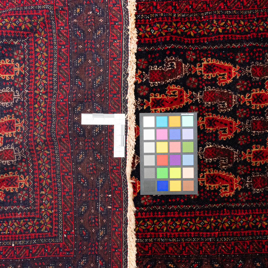 Hand Knotted Wool Paisley Motif Baluch Rug