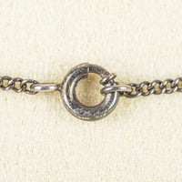 Vintage 900 Silver Cobalt Flint Glass and Marcasite Bow-Drop Necklace