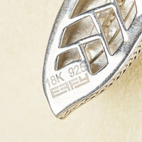 EFFY Sterling Silver and 18K Diamond Leaf Pendant Necklace