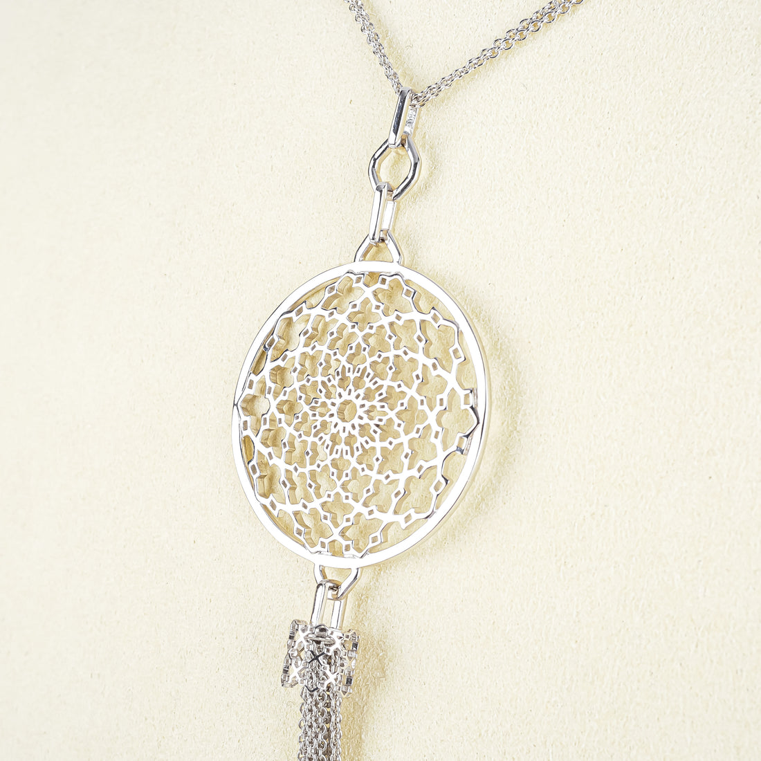 BIRKS Sterling Silver "Dare to Dream" Filigree Pendant Necklace