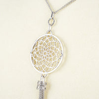 BIRKS Sterling Silver "Dare to Dream" Filigree Pendant Necklace