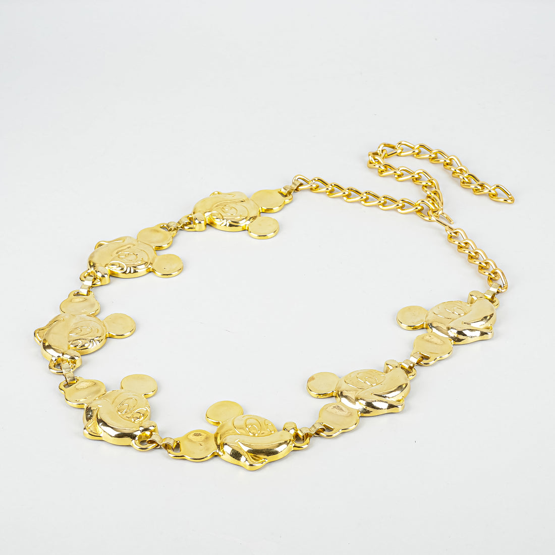 Vintage WALT DISNEY CO Gold-Tone Mickey Mouse Link Belt
