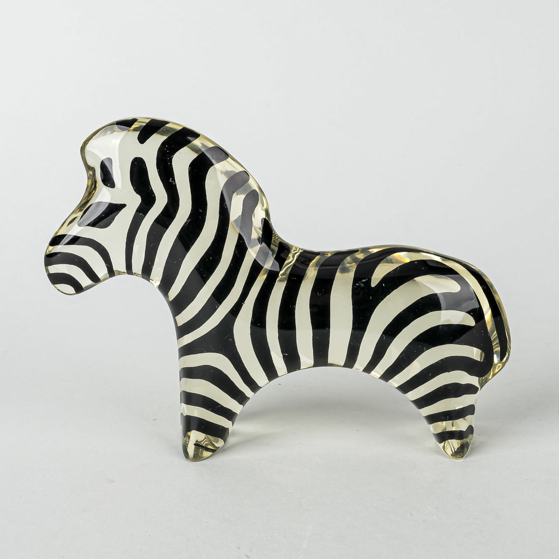 ABRAHAM PALATNIK Lucite Animal - Zebra