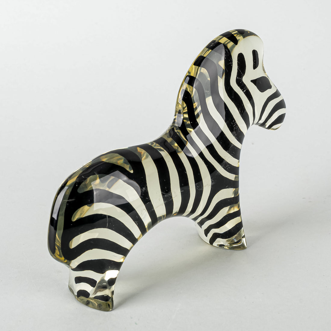 ABRAHAM PALATNIK Lucite Animal - Zebra