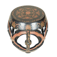 Vintage Asian Lacquer Drum Stool