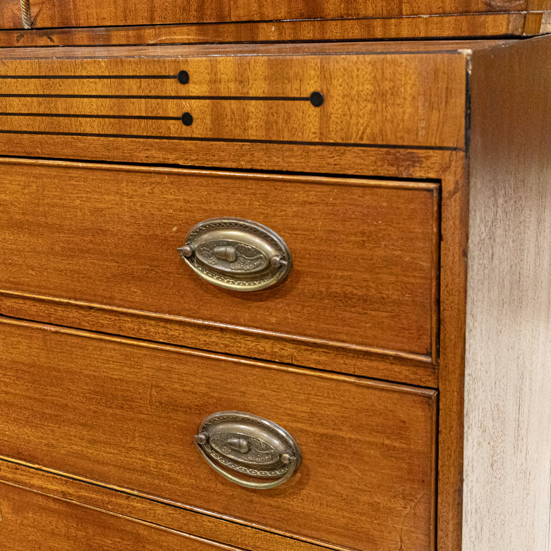 Antique Mahogany Georgian Style Bookcase With Drawers