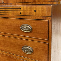 Antique Mahogany Georgian Style Bookcase With Drawers