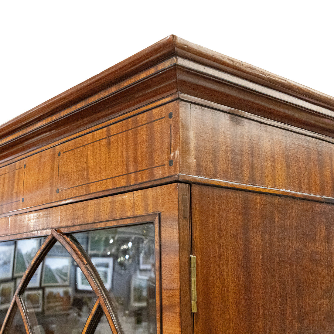Antique Mahogany Georgian Style Bookcase With Drawers