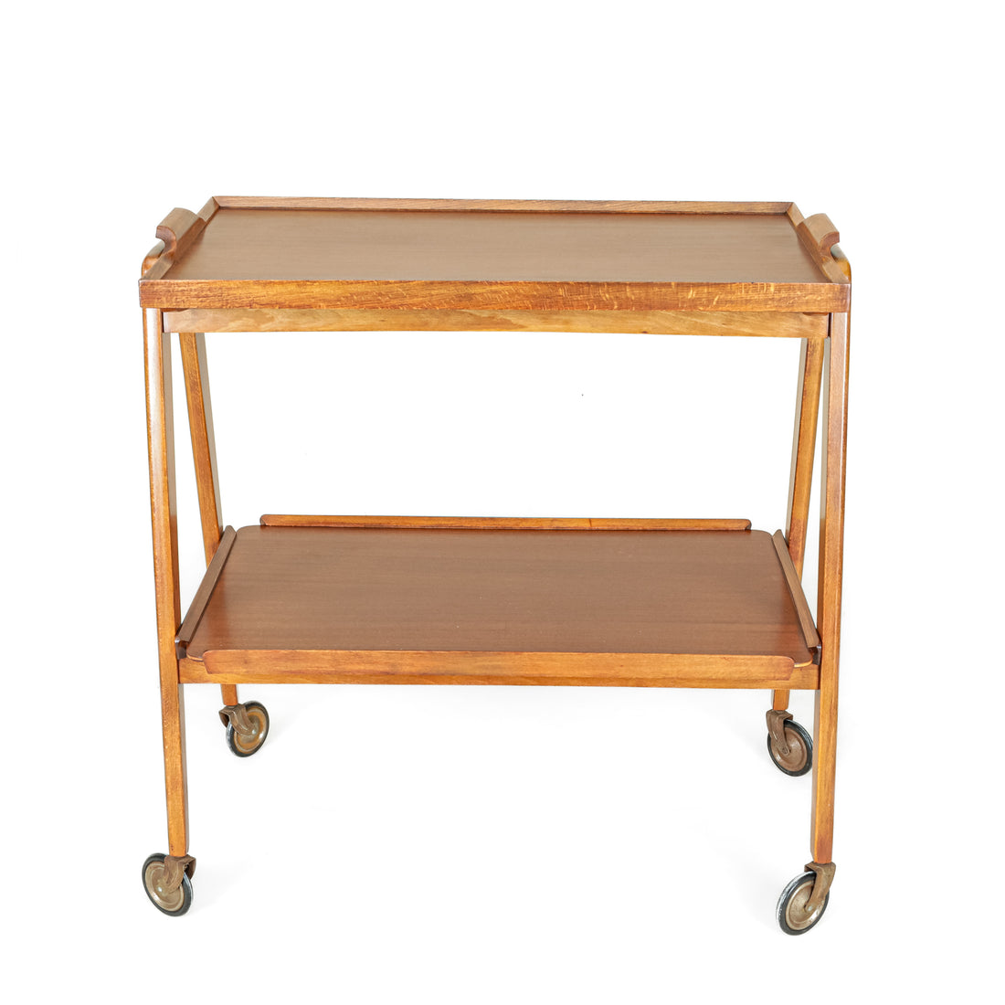Vintage Mid-Century Modern Style Teak Drinks Cart
