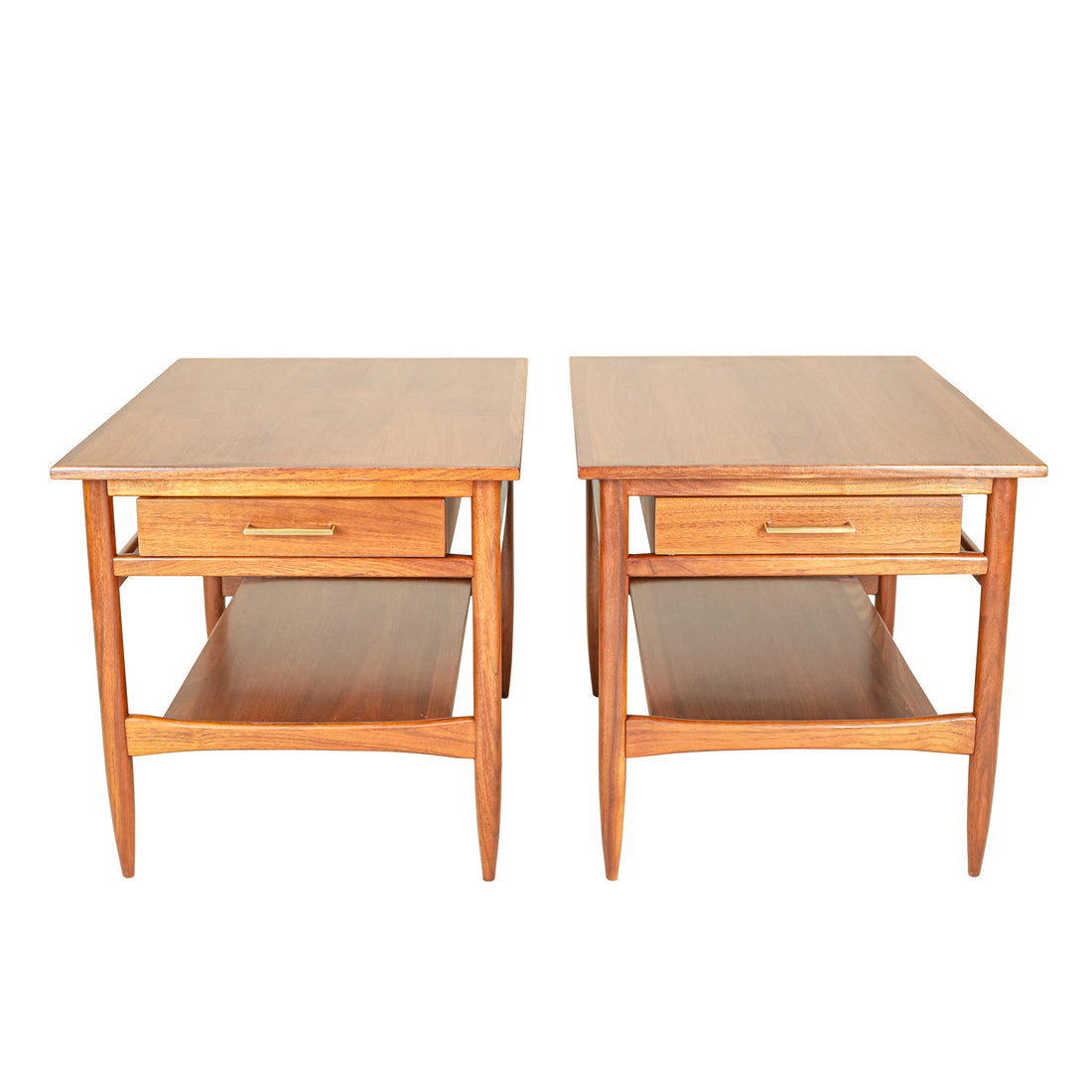Vintage Mid-Century Modern Style Cherry End Tables - Set of 2