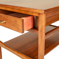 Vintage Mid-Century Modern Style Cherry End Tables - Set of 2