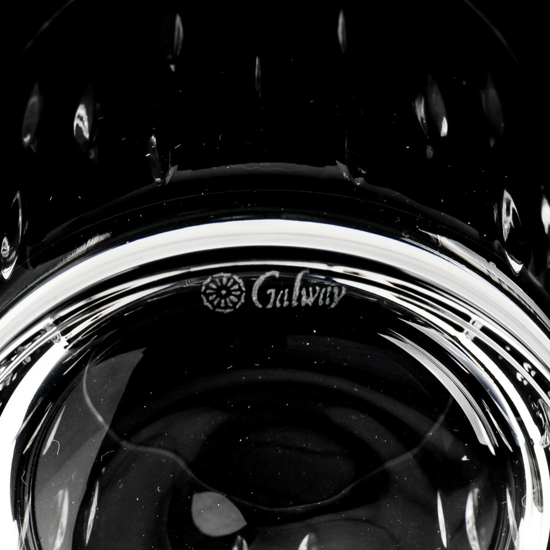 GALWAY Raindrops Crystal Old Fashion Glasses Set Of 4