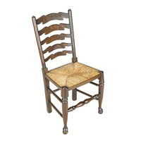 Oak Lancashire Chairs With Rush Seats - Set of 2