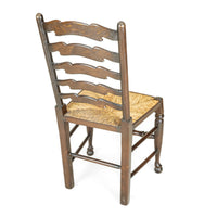 Oak Lancashire Chairs With Rush Seats - Set of 2