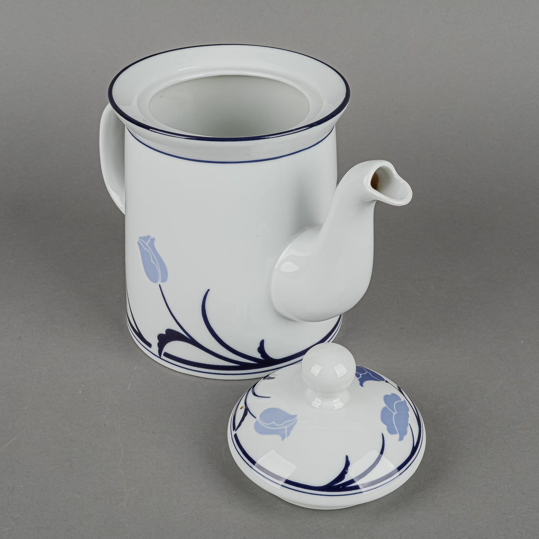 DANSK Tivoli Belles Fleurs Blue Coffee Pot With Lid