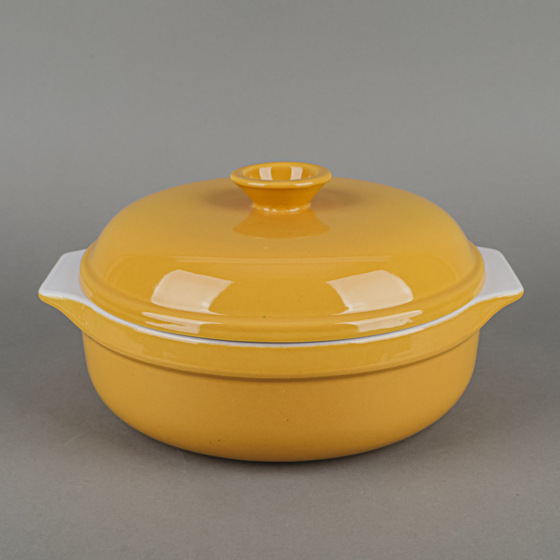 EMILE HENRY Stoneware Round Covered Casserole 84.30 - Yellow
