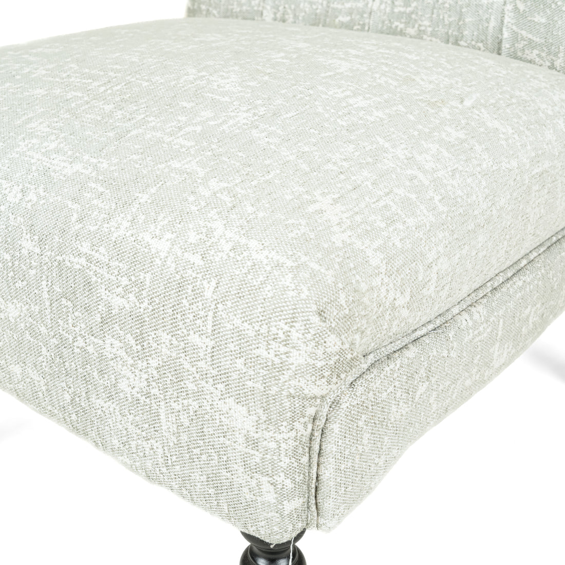 Grey Upholstered Slipper Chairs Set of 2