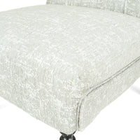 Grey Upholstered Slipper Chairs Set of 2