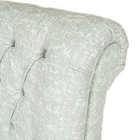 Grey Upholstered Slipper Chairs Set of 2