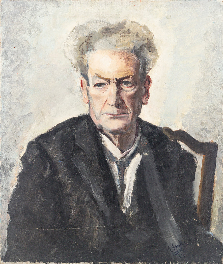 Emme Frankenberg (Canadian 20thC) Portrait Seated Man