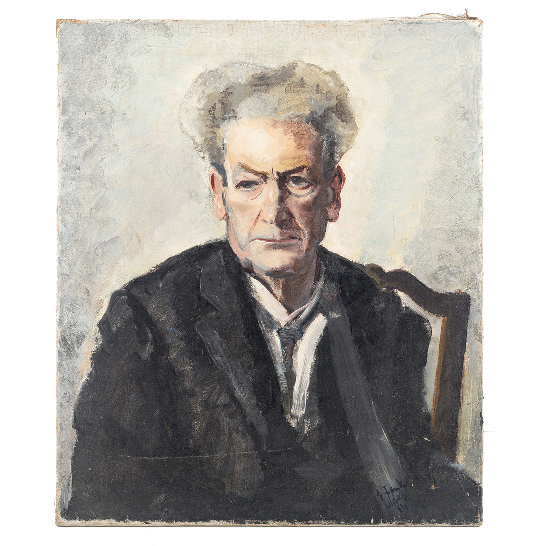 Emme Frankenberg (Canadian 20thC) Portrait Seated Man