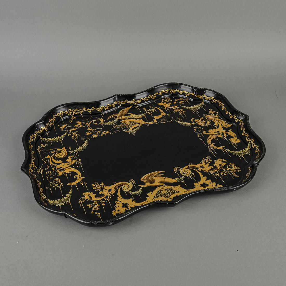 Antique B.WALTON & CO Lacquered Papier Mache Tray