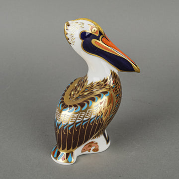 ROYAL CROWN DERBY Paperweight Brown Pelican