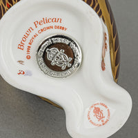 ROYAL CROWN DERBY Paperweight Brown Pelican