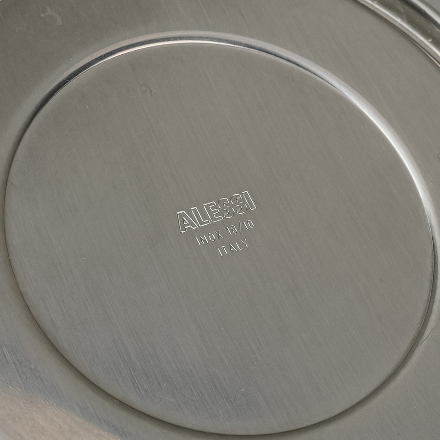 ALESSI Graves Stainless Steel Cream And Covered Sugar With Spoon 4 Pieces