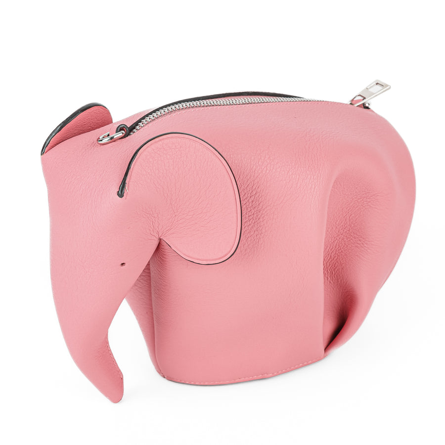 LOEWE Pink Leather Elephant Bag